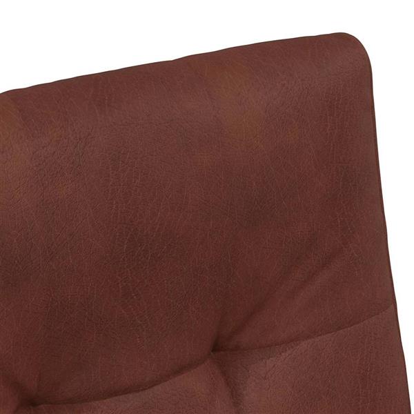 Grote foto vidaxl eetkamerstoelen met wieltjes 2 pcs glanzend bruin kunstleer huis en inrichting stoelen