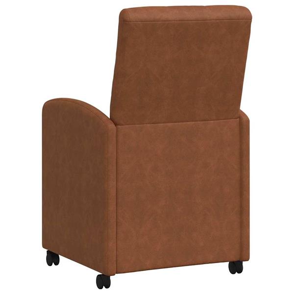 Grote foto vidaxl eetkamerstoelen met wieltjes 2 pcs bruin 58 x 67 x 97 cm huis en inrichting stoelen
