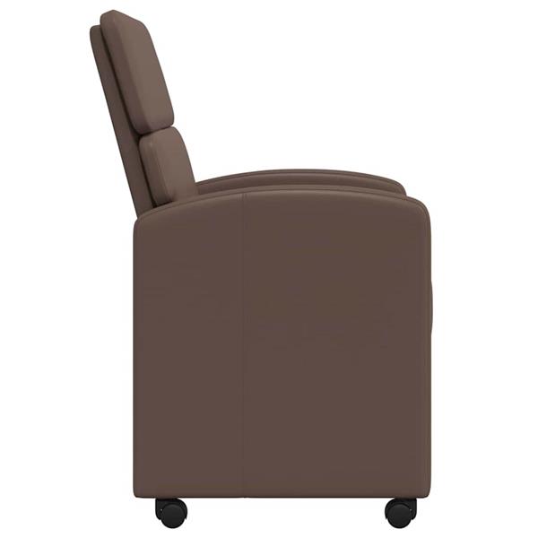 Grote foto vidaxl eetkamerstoelen met wieltjes 2 pcs bruin 58 x 65 x 98 cm huis en inrichting stoelen