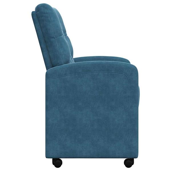 Grote foto vidaxl eetkamerstoelen met wieltjes 2 pcs blauw 58 x 67 x 97 cm huis en inrichting stoelen