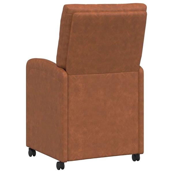 Grote foto vidaxl eetkamerstoelen met wieltjes 2 pcs bruin 58 x 67 x 97 cm huis en inrichting stoelen