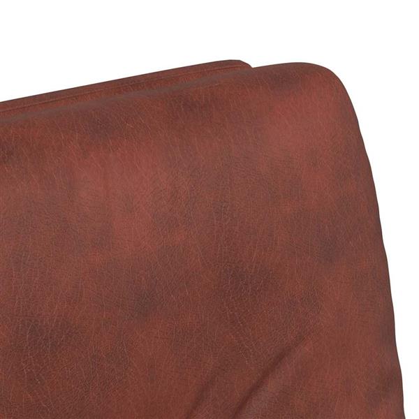 Grote foto vidaxl eetkamerstoelen met wieltjes 2 pcs glanzend bruin kunstleer huis en inrichting stoelen