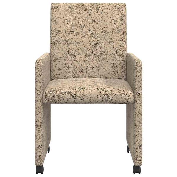 Grote foto vidaxl eetkamerstoelen met wieltjes 2 pcs lichtgrijs 57 x 66 x 94 cm huis en inrichting stoelen