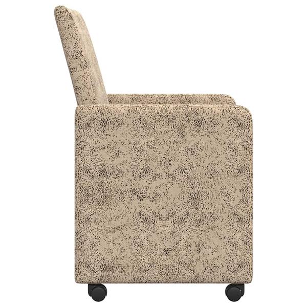 Grote foto vidaxl eetkamerstoelen met wieltjes 2 pcs lichtgrijs 57 x 66 x 94 cm huis en inrichting stoelen