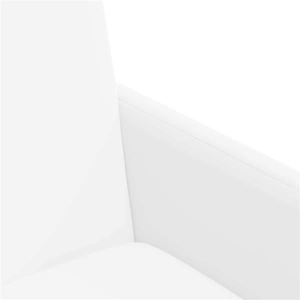 Grote foto vidaxl eetkamerstoelen met wieltjes 2 pcs wit 57 x 66 x 94 cm huis en inrichting stoelen