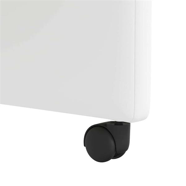 Grote foto vidaxl eetkamerstoelen met wieltjes 2 pcs wit 57 x 66 x 94 cm huis en inrichting stoelen