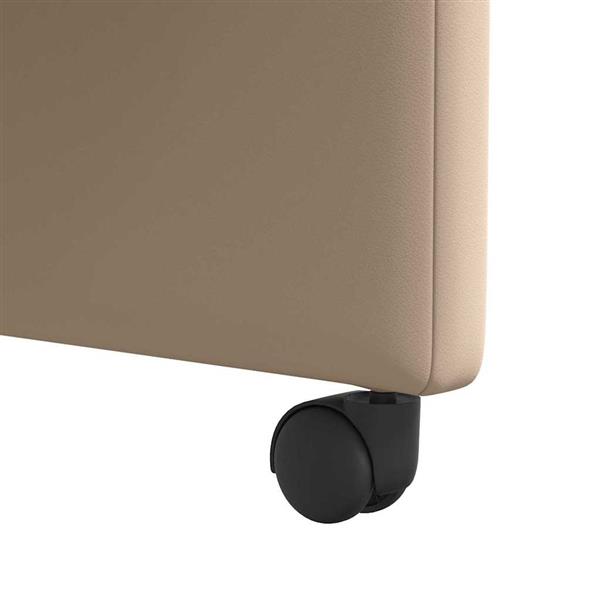 Grote foto vidaxl eetkamerstoelen met wieltjes 2 pcs cappuccino 57 x 66 x 94 cm huis en inrichting stoelen