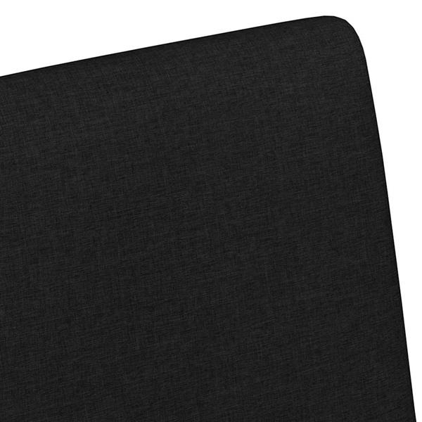 Grote foto vidaxl eetkamerstoelen met wieltjes 2 pcs zwart 57 x 66 x 94 cm stof huis en inrichting stoelen