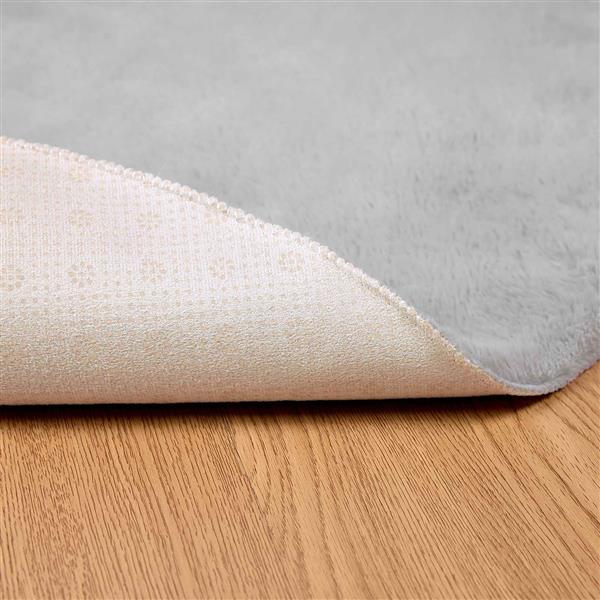 Grote foto vidaxl antislip neplederen konijnenbont vloerkleed olite grijs 80 cm huis en inrichting vloerbedekking en kleden