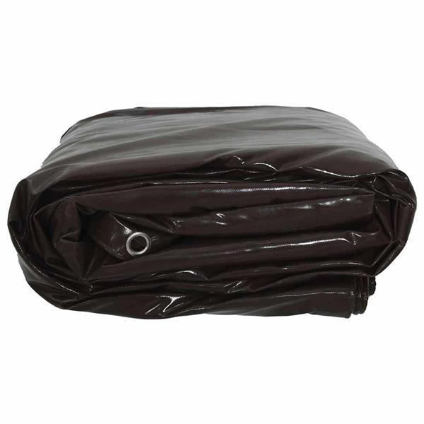 Grote foto vidaxl zeil 650g m bruin 4 x 7 m canvas met pvc coating doe het zelf en verbouw materialen en producten