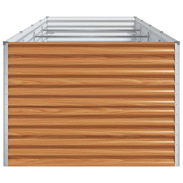 Grote foto vidaxl verhoogde plantenbak 390 x 100 x 68 cm gegalvaniseerd staal tuin en terras overige tuin en terras