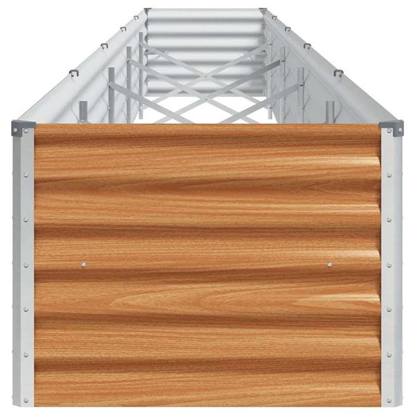 Grote foto vidaxl verhoogde plantenbak 485 x 50 x 36 cm gegalvaniseerd staal tuin en terras overige tuin en terras