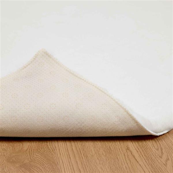 Grote foto vidaxl antislip vloerkleed van imitatie konijnenbont olite wit huis en inrichting vloerbedekking en kleden