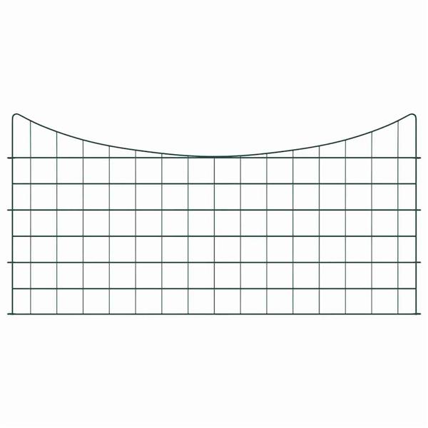 Grote foto vidaxl vijverhekken set 5 pcs groen 100 x 50 cm staal tuin en terras hekken en schuttingen
