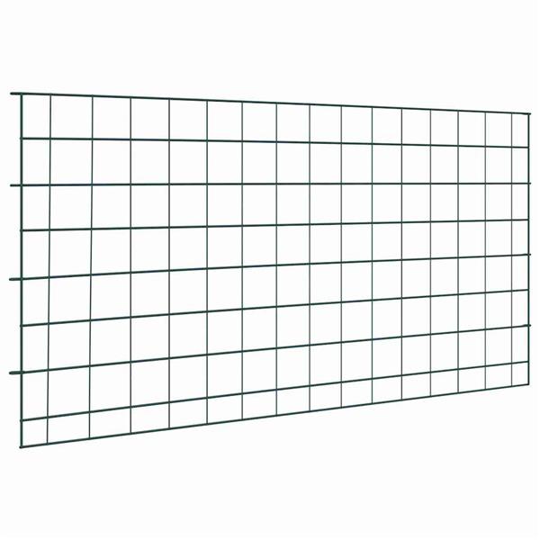 Grote foto vidaxl vijverhekken set 5 pcs groen 100 x 50 cm staal tuin en terras hekken en schuttingen