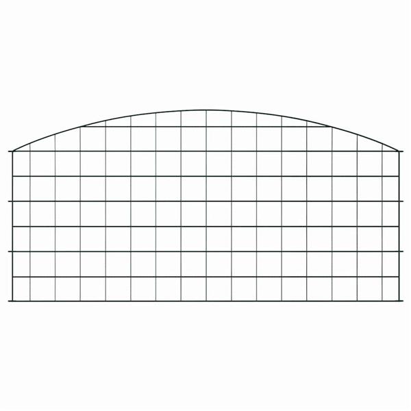 Grote foto vidaxl vijverhekken set 5 pcs groen 100 x 50 cm staal tuin en terras hekken en schuttingen