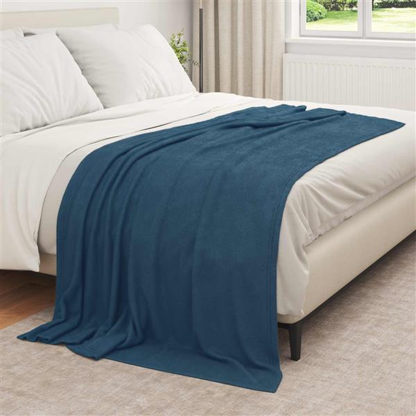 Grote foto vidaxl kleden 6 pcs marineblauw 210 x 140 cm fleece huis en inrichting bedden