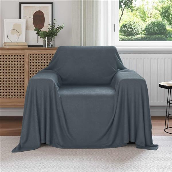 Grote foto vidaxl kleden 6 pcs donkergrijs 210 x 140 cm fleece huis en inrichting bedden