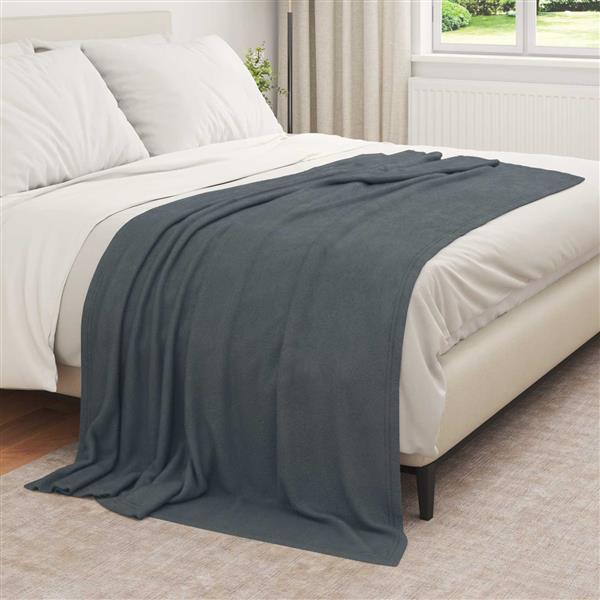 Grote foto vidaxl kleden 6 pcs donkergrijs 210 x 140 cm fleece huis en inrichting bedden