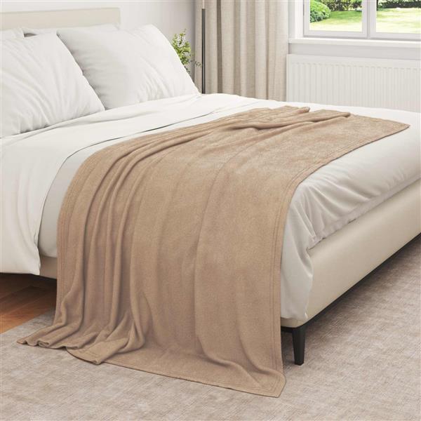 Grote foto vidaxl kleden 6 pcs kameel 210 x 140 cm fleece huis en inrichting bedden