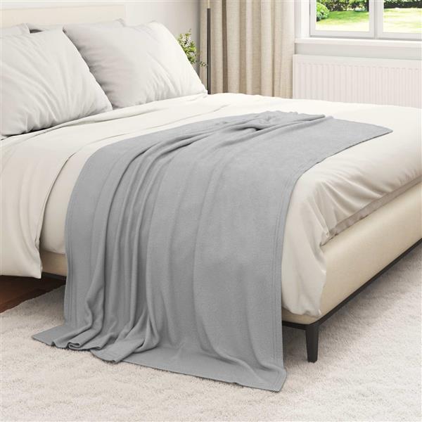 Grote foto vidaxl kleden 24 pcs grijs 170 x 130 cm fleece huis en inrichting bedden