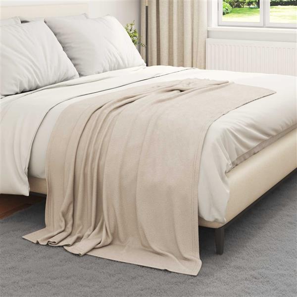 Grote foto vidaxl kleden 24 pcs beige 170 x 130 cm fleece huis en inrichting bedden