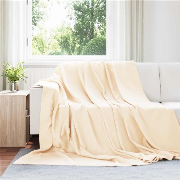 Grote foto vidaxl kleden 6 pcs cr me 270 x 240 cm fleece huis en inrichting bedden