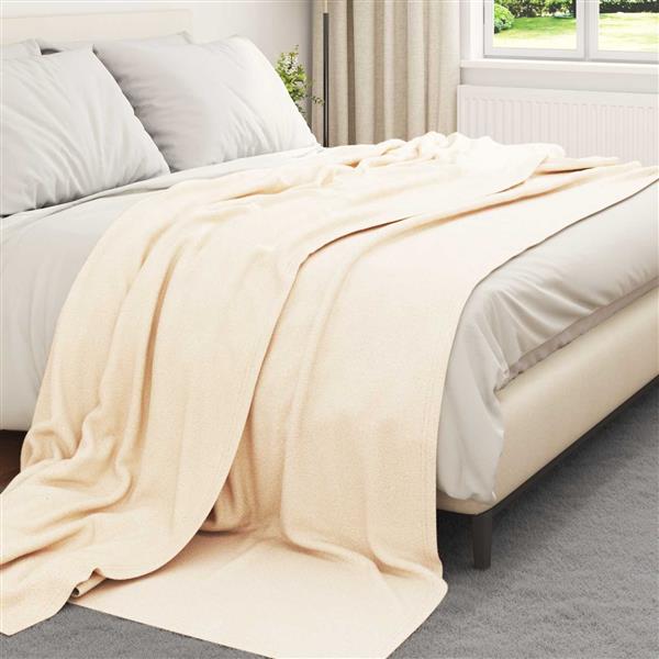 Grote foto vidaxl kleden 6 pcs cr me 240 x 220 cm fleece huis en inrichting bedden