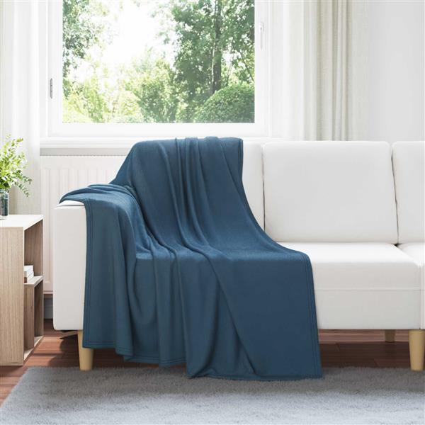 Grote foto vidaxl kleden 6 pcs marineblauw 170 x 130 cm fleece huis en inrichting bedden