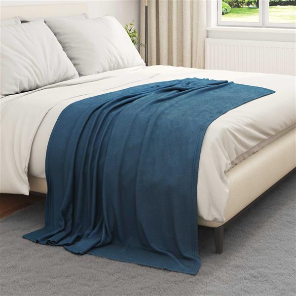 Grote foto vidaxl kleden 6 pcs marineblauw 170 x 130 cm fleece huis en inrichting bedden