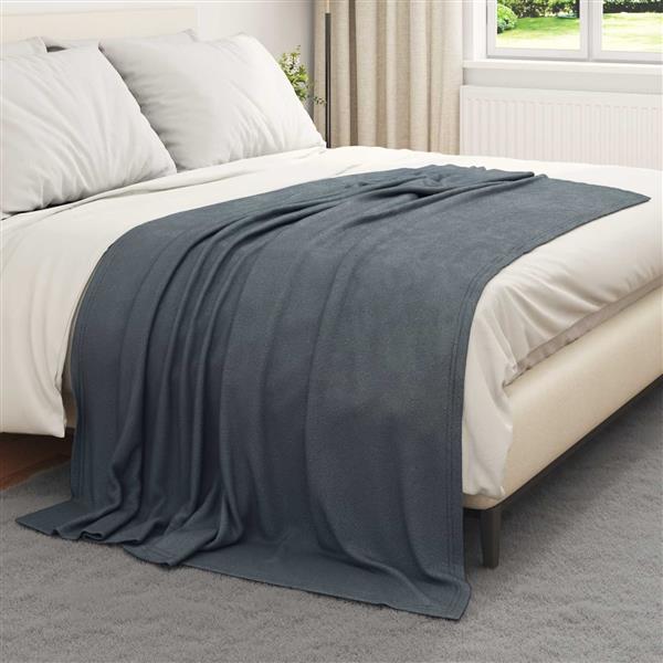Grote foto vidaxl kleden 6 pcs donkergrijs 200 x 150 cm fleece huis en inrichting bedden
