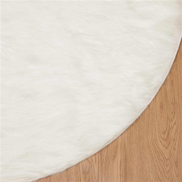 Grote foto vidaxl nep schapenvacht tapijt tafalla wit 120 cm polyester huis en inrichting vloerbedekking en kleden