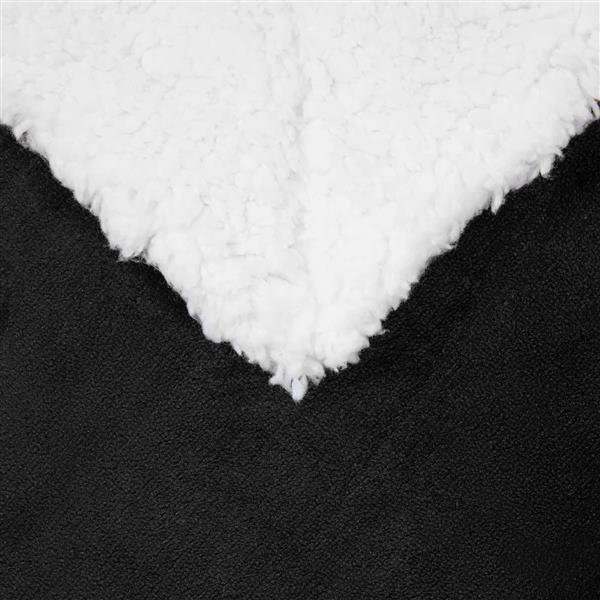 Grote foto vidaxl gooi deken zwart 130 x 150 cm fleece huis en inrichting bedden