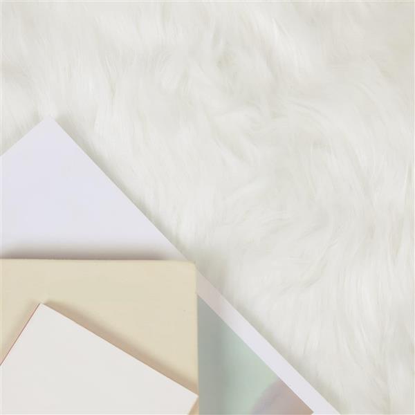 Grote foto vidaxl tapijt van imitatie tafalla wit 80 x 200 cm polyester huis en inrichting vloerbedekking en kleden