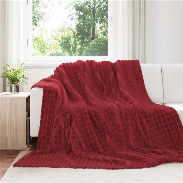 Grote foto vidaxl kleden 6 pcs bordeaux rood 240 x 220 cm fleece huis en inrichting bedden