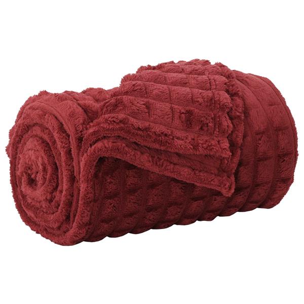Grote foto vidaxl kleden 6 pcs bordeaux rood 150 x 130 cm fleece huis en inrichting bedden