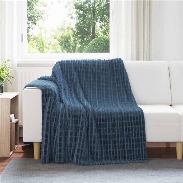 Grote foto vidaxl kleden 6 pcs marineblauw 200 x 150 cm fleece huis en inrichting bedden