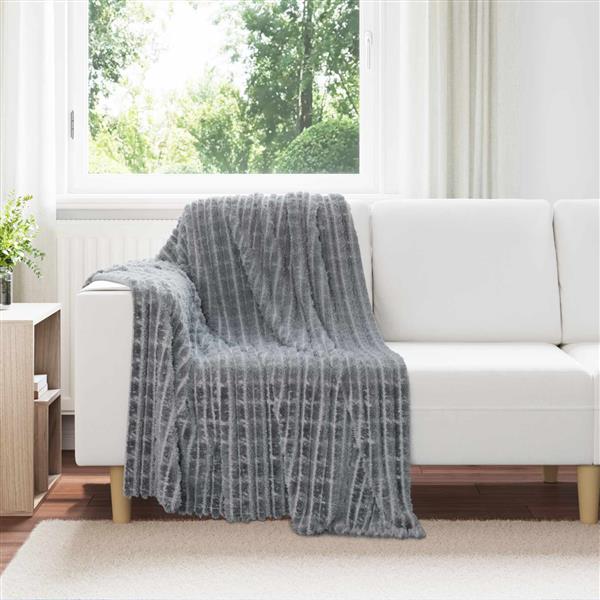 Grote foto vidaxl kleden 6 pcs donkergrijs 150 x 130 cm fleece huis en inrichting bedden