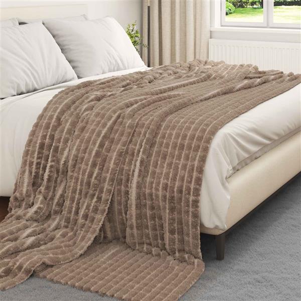 Grote foto vidaxl kleden 6 pcs kameel 240 x 220 cm fleece huis en inrichting bedden