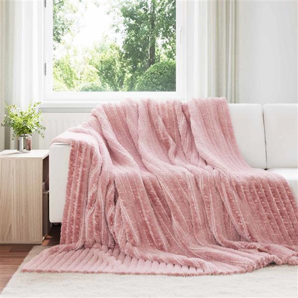 Grote foto vidaxl kleden 6 pcs roze 240 x 220 cm fleece huis en inrichting bedden