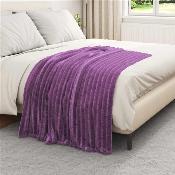 Grote foto vidaxl kleden 6 pcs paars 150 x 130 cm fleece huis en inrichting bedden