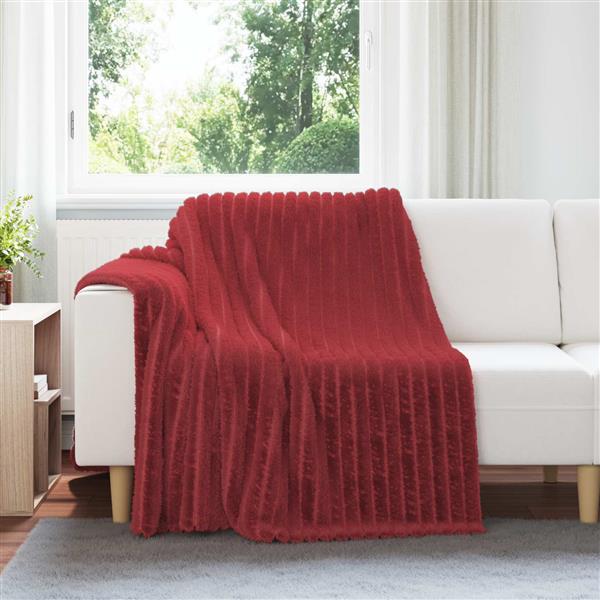 Grote foto vidaxl kleden 6 pcs bordeaux rood 200 x 150 cm fleece huis en inrichting bedden