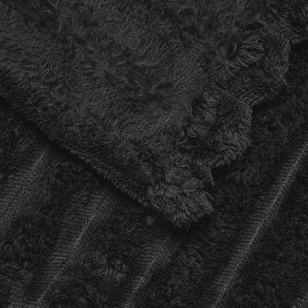 Grote foto vidaxl kleden 6 pcs zwart 240 x 220 cm fleece huis en inrichting bedden