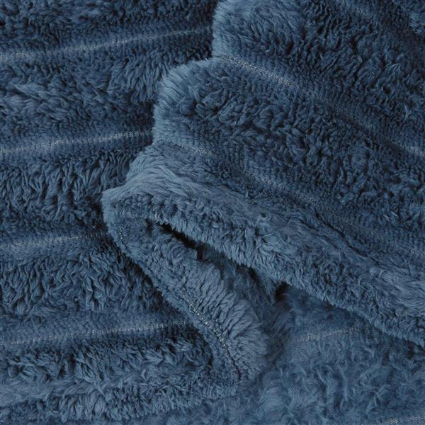 Grote foto vidaxl kleden 6 pcs marineblauw 240 x 220 cm fleece huis en inrichting bedden