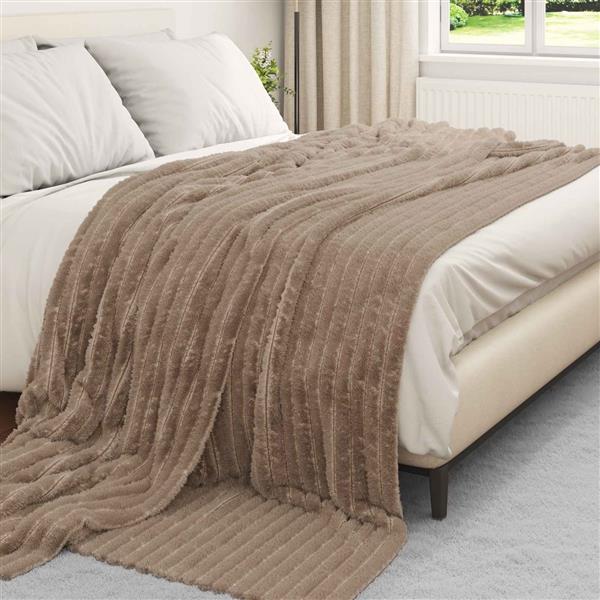 Grote foto vidaxl kleden 6 pcs kameel 240 x 220 cm fleece huis en inrichting bedden