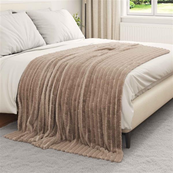 Grote foto vidaxl kleden 6 pcs kameel 200 x 150 cm fleece huis en inrichting bedden