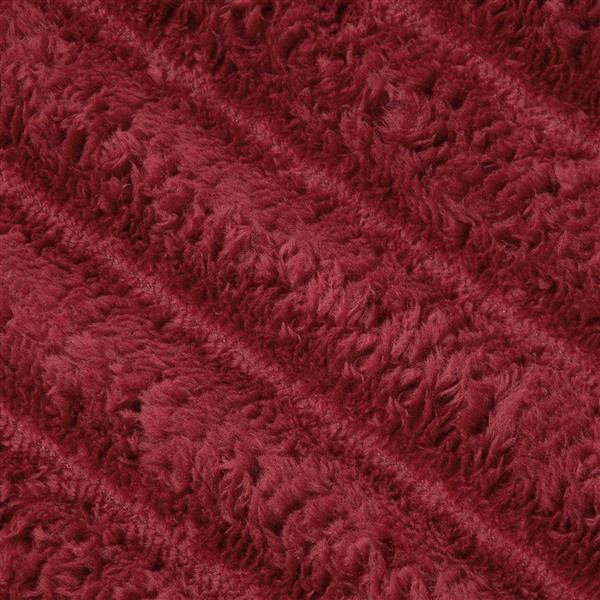 Grote foto vidaxl gooi deken bordeaux rood 240 x 220 cm fleece huis en inrichting bedden
