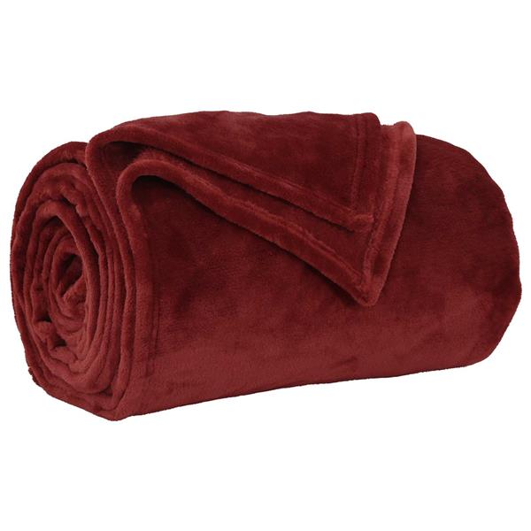 Grote foto vidaxl kleden 6 pcs bordeaux rood 220 x 240 cm fleece huis en inrichting bedden