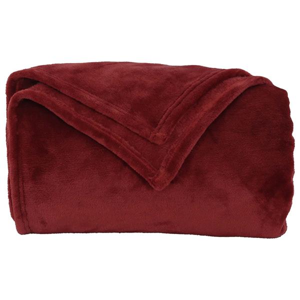 Grote foto vidaxl kleden 6 pcs bordeaux rood 220 x 240 cm fleece huis en inrichting bedden