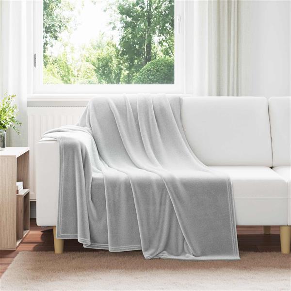 Grote foto vidaxl kleden 6 pcs grijs 150 x 200 cm fleece huis en inrichting bedden